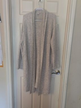 a new day Light Gray Open-Front Long Cardigan